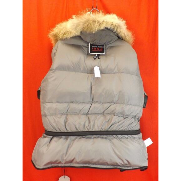 NWT PAJAR CANADA GRAY NYLON COYOTE FUR HOODIE WINTER JAMES GOOSE DOWN PARKA L - Picture 5 of 9